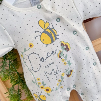 Macacão Trape Zape - Doce Como Mel - Off White